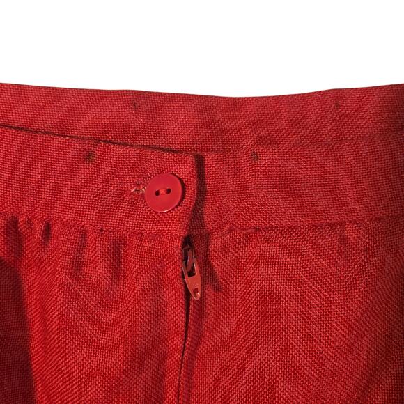 Stephen Douglas Red Midi Skirt, Size 16 – Timeless Classic Midi Skirt [0386] - Picture 4 of 7